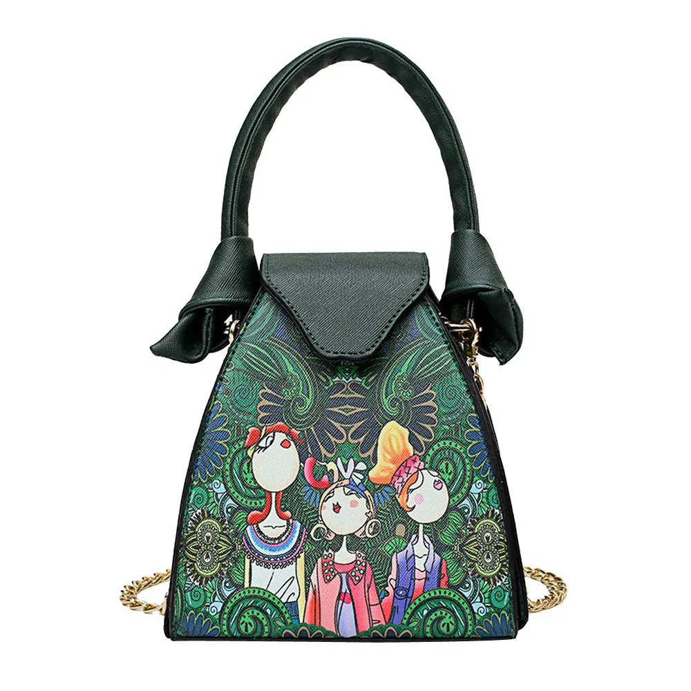 Stampa Delle 2018sep29 Verde Del Spalla Tracolla Singolo A Sacchetto Modello Trapezoidale Foresta Borsa Di Donne Ragazze Della 8fBfq