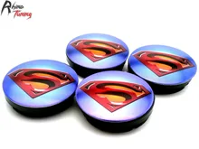 

4*56mm Superman Logo Car Wheel Centre Caps Badge Styling Superhero Marvel Car Hub Cap Emblem 264