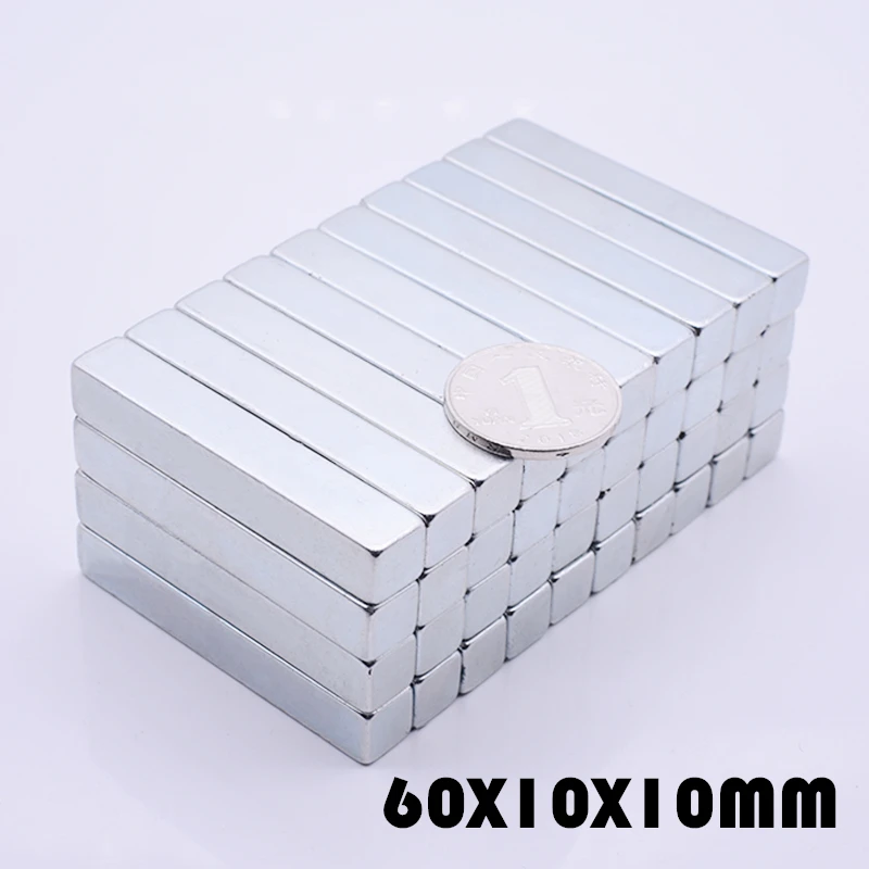 

Magnet 1pcs/lot N52 60x10x10 mm hot search magnet Strong magnets Rare Earth Neodymium Magnet for crafts wholesale 60*10*10 mm