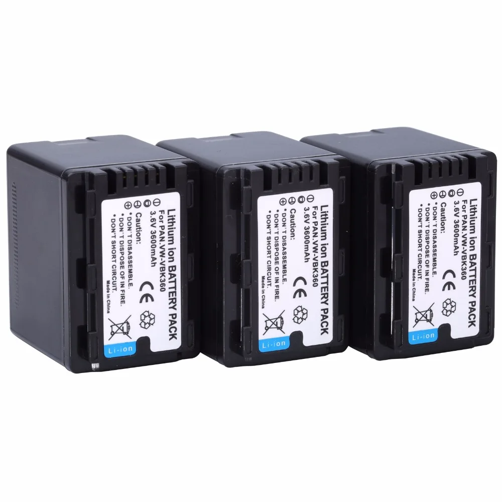 Аккумулятор для фотоаппарата Probty 3 шт фонарей Panasonic V100 V100M V500 V500M V700 V700M фонарь HS80