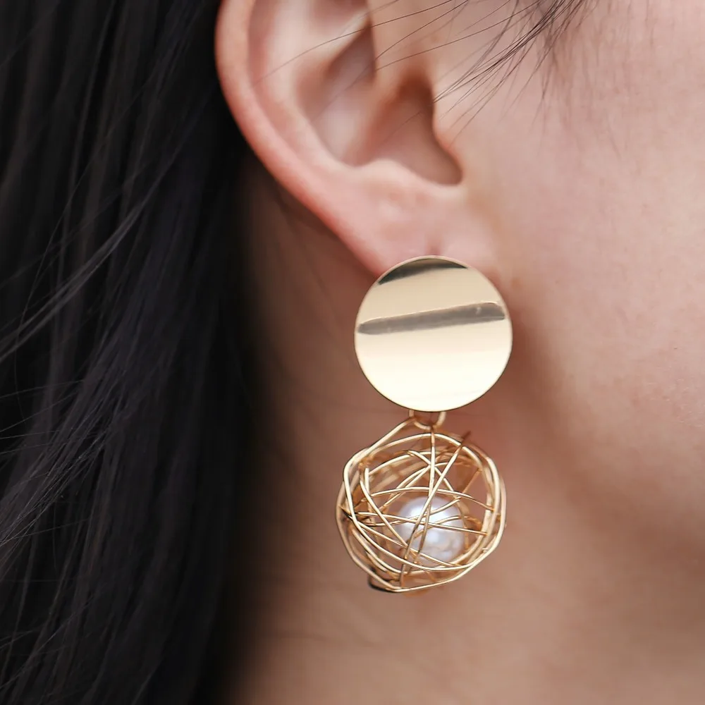 

2019 Fashion ZA Bohemian Dangle Earrings for Women Vintage Geometric Earings Jewelry Personality Drop Earring Brincos jewellery