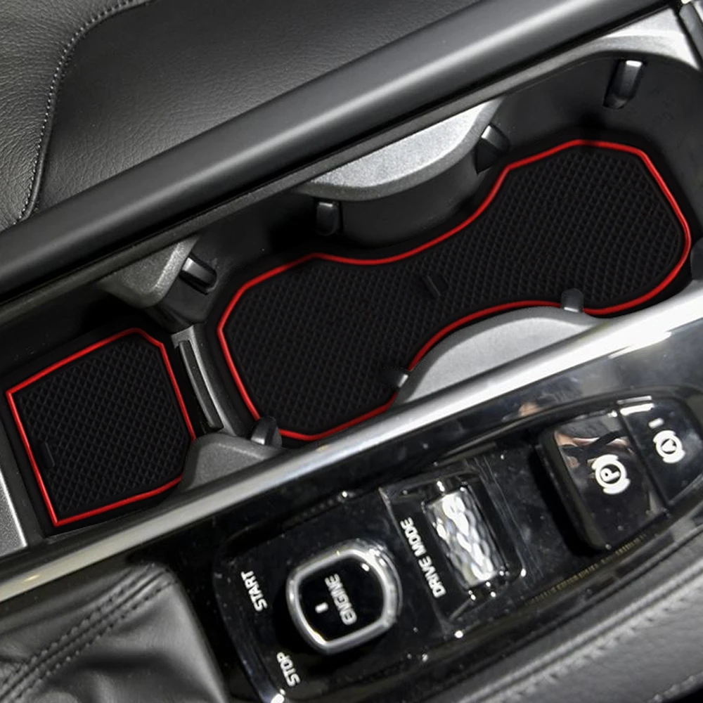 For Volvo XC90 Car Rubber Mat Non-slip Mat Interior Cup Pad Door Groove Mats