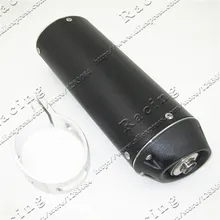 Pit Bike 38mm font b Exhaust b font Muffler with movable silencer Black dirt bike detuner
