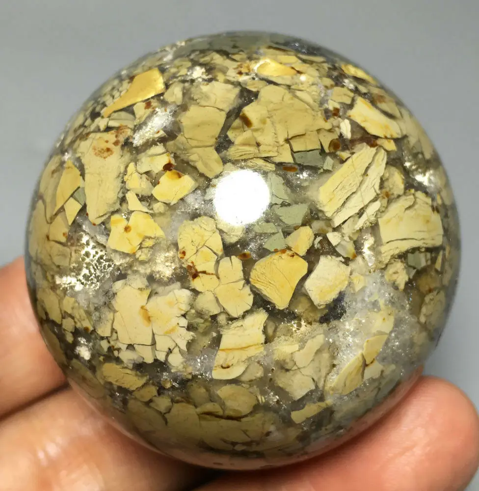 

167g Raw NATURAL OCEAN JASPER QUARTZ Geode CRYSTAL sphere ball HEALING ramadan gifts