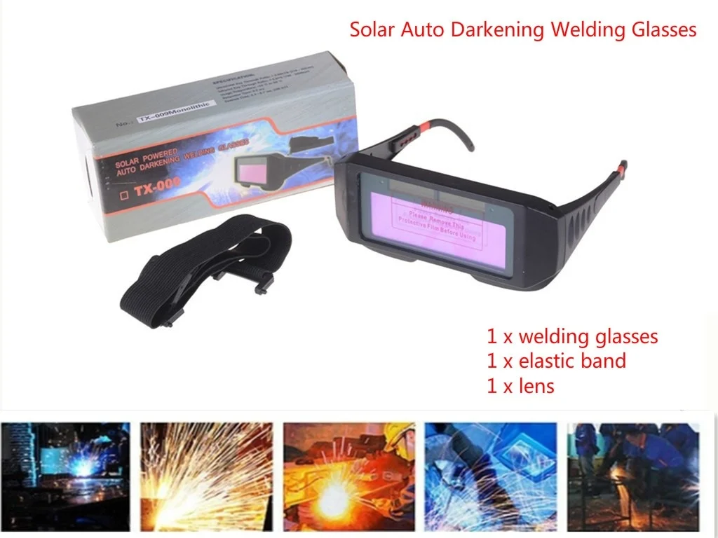 

Welding Accessories Solar Auto Darkening Welding Mask Goggle Glasses Arc UV IR Protection Eyeshade