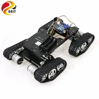 Wi-Fi/Bluetooth/PS2 управление RC 4wd Робот Танк шасси комплект с UNO R3 плата + драйвер двигателя доска для Arduino DIY - изображение