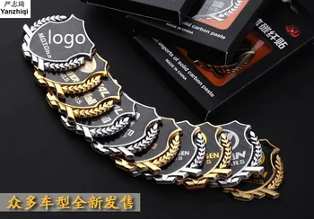 

2pcs/lot Free shipping Grain carbon fiber pattern rear window decorative tail logo mark for Mazda CX-3/5 Familia Premacy