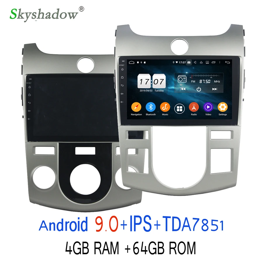 

DSP IPS TDA7851 Android 9.0 For kia CERATO FORTE 2008-2012 4GB +64GB Bluetooth 4.2 Wifi GPS Glonass Map Car DVD Player RDS Radio