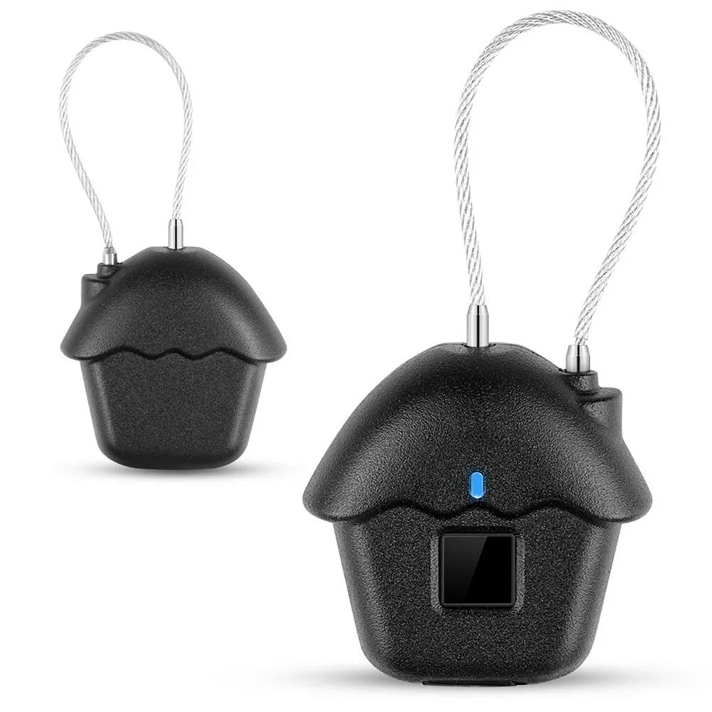

Fingerprint Lock Zinc Alloy Biometric Portable Waterproof Home Luggages Suitcase Door Smart Padlock USB Rechargeable Keyless