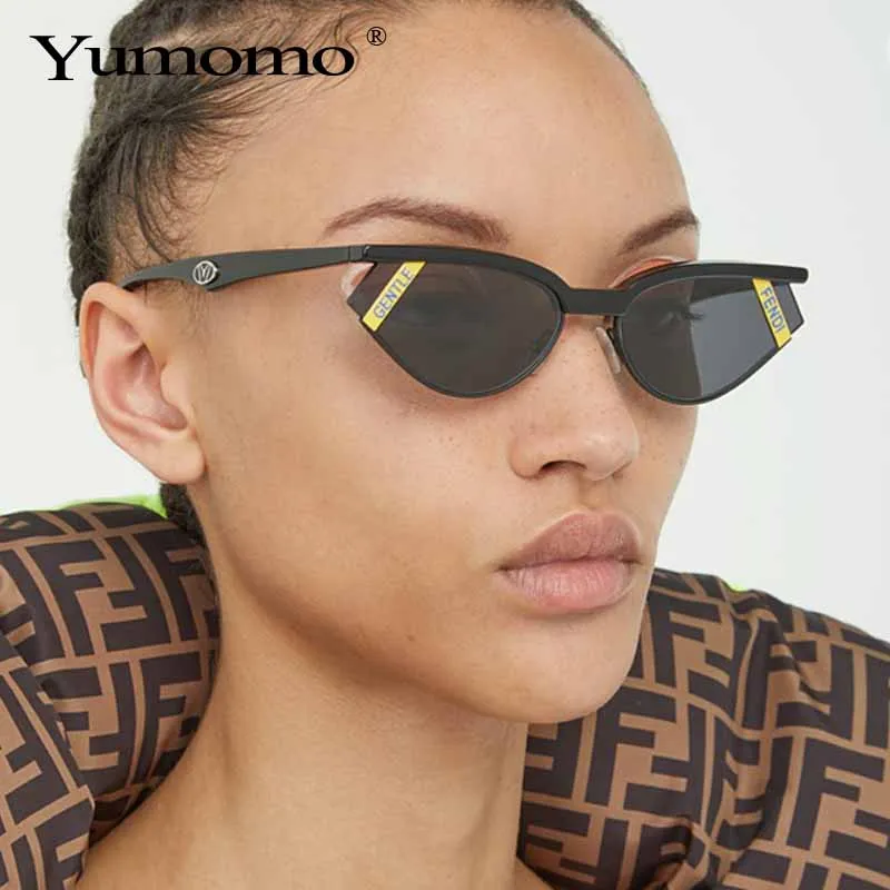 Новинка, модные роскошные солнцезащитные очки "кошачий глаз", женские, брендовые, дизайнерские, Овальный Стиль, маленькие солнцезащитные очки, классические, Ретро стиль, узкие оттенки, UV400