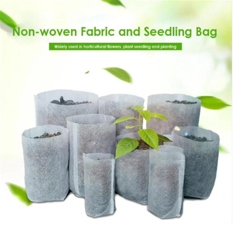 

50 pcs/lot biodegradable bags for nursery plant pots for growing vegetable pots for garden cultivation nursery plant 2019