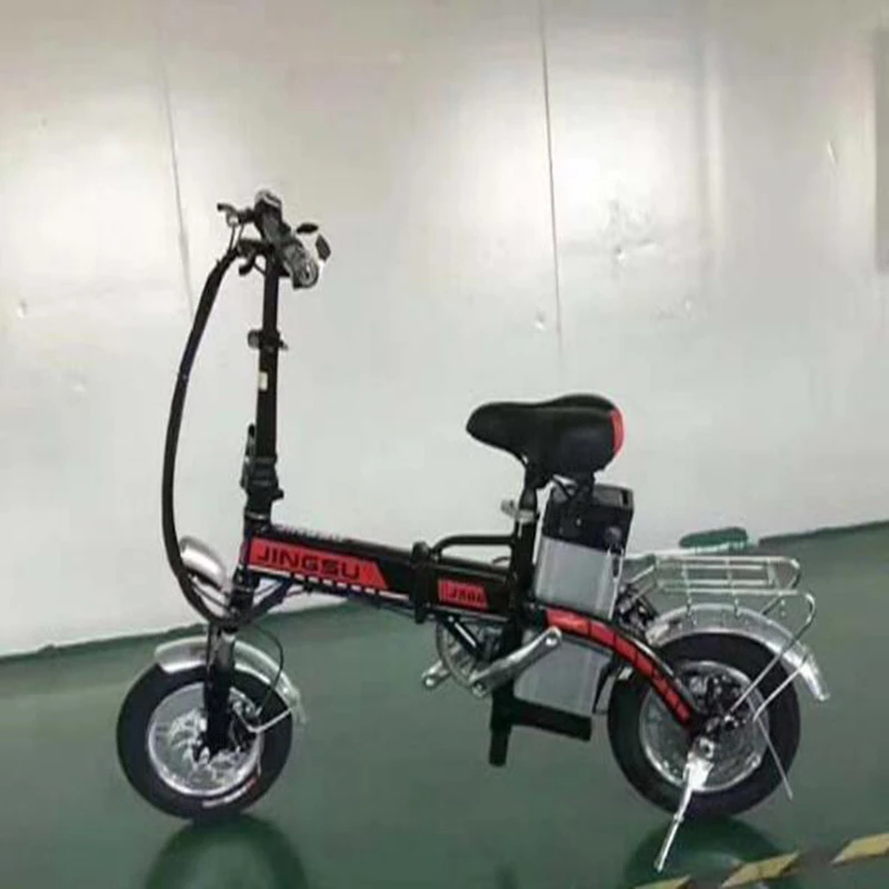 Cheap Foldable Electric Bike 14inch 48V 250w 15AH  Lithium Battery Electric Bicycle Double Seat Cycle Aluminium Alloy Ebike 2
