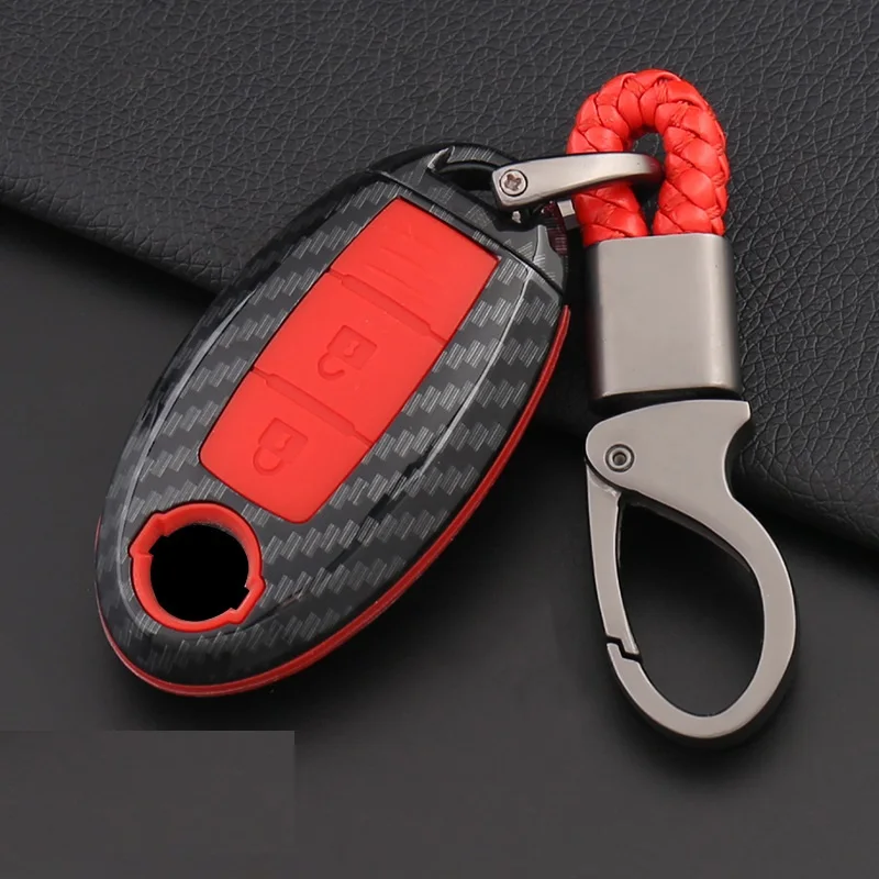 

ABS Carbon Fiber Shell Car Remote Key Cover Case For Nissan Qashqai J10 J11 X-Trail kicks Tiida Pathfinder Murano Note Juke