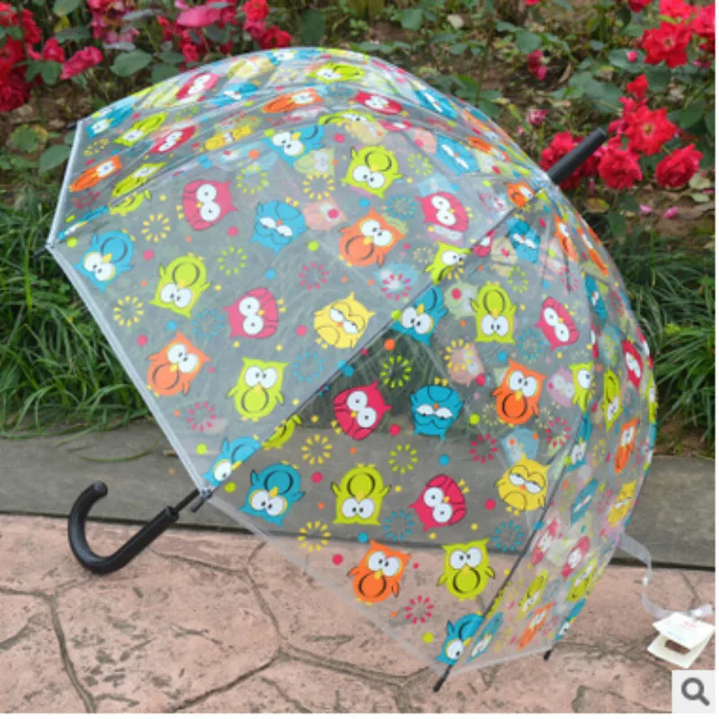 de búho para mujer, Paraguas de mango largo, Parapluie de PVC con forma de seta|parapluie transparent|owl handle umbrella - AliExpress