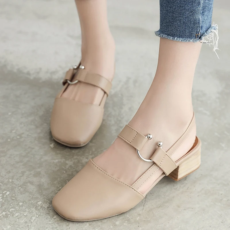 ladies flat sling back shoes