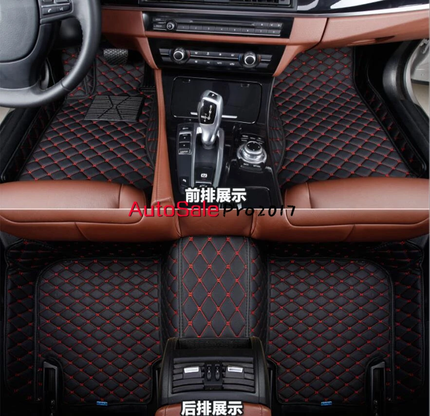 Waterproof Car Interior Front Rear Floor mats Pad Carpets Cover grid For Ford Everest Endeavour