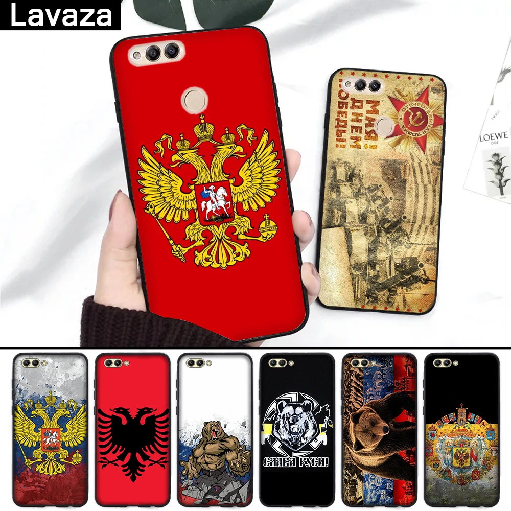 

Lavaza the Flag of Russian bear eagle Silicone Case for Huawei Honor 6A 7A 3GB Pro 7X 8 Lite 8X 8C 9 Note 10
