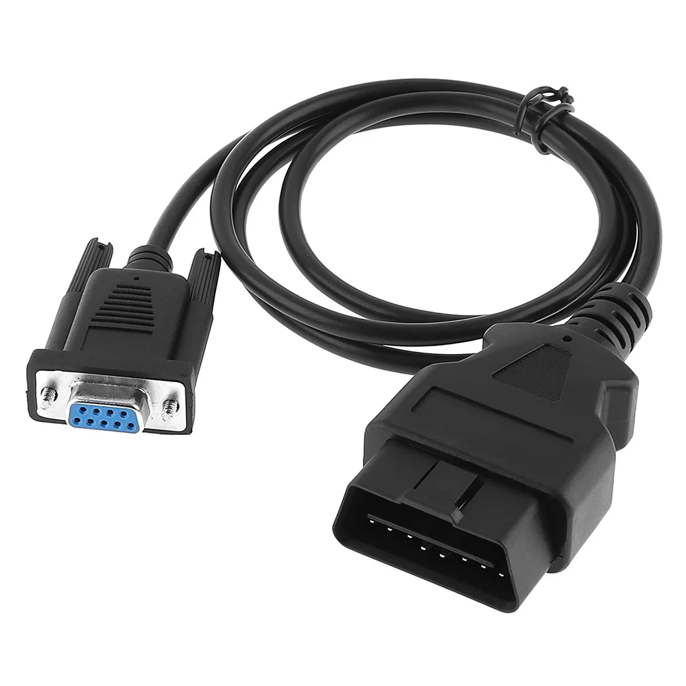 #*Cheap OBD II 16Pin Male to DB9 RS232 Auto Vehicle Extension Connector Cable with 1M Line for Car Diagnostic Adapter Scanner BB