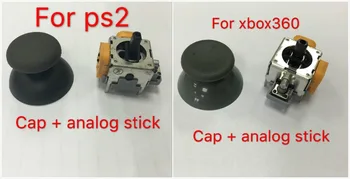 

100pcs=50sets 3D Analog Joystick rocker Thumb Stick+cap mushroom cap for Xbox360 Wireless Controller for PS2 Wired controller
