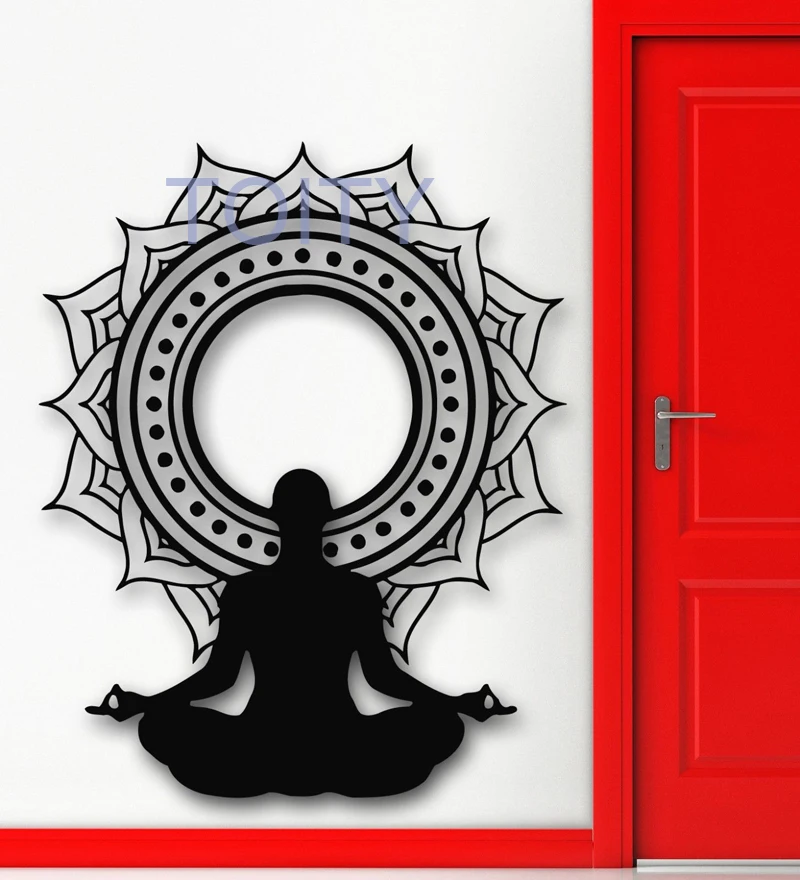 Yoga Meditation Mandala Zen Enlightenment Wall Decal Vinyl Sticker Home
