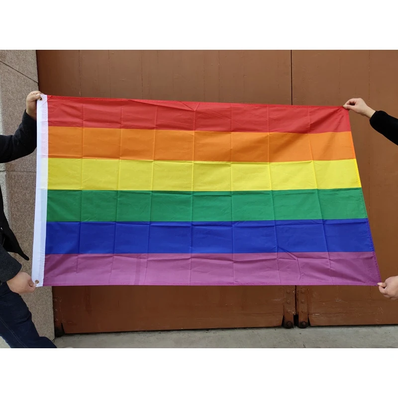 

90*150 Rainbow Flag LGBT Pride Gay Friendly lgbt Flag Polyester Large Size Flags For Pride