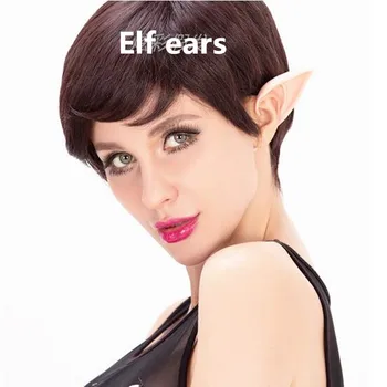 

10 pairs/Lot Latex Fairy Elf Ears Cosplay Accessories Halloween Party Latex Soft Pointed Tip Fake Ears Venetian Carnival Cosplay