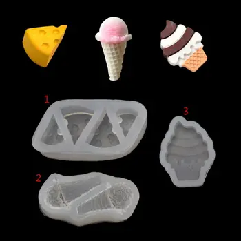 

Simulated Food Ice Cream Silicone Mold Resin Jewelry Keychain Pendant DIY Mold Handmade Craft Decoration Epoxy Resin Mold