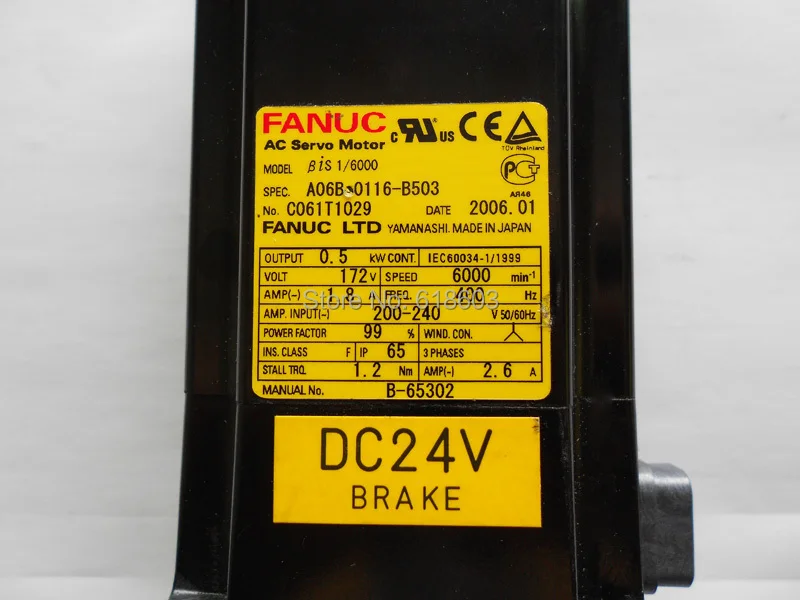 FANUC AC servo motor A06B-0116-B503