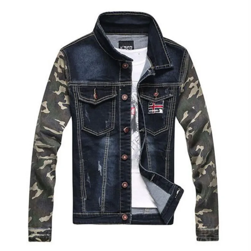 2016 New Spring & Autumn Mens Designer Jackets Men Blue Denim