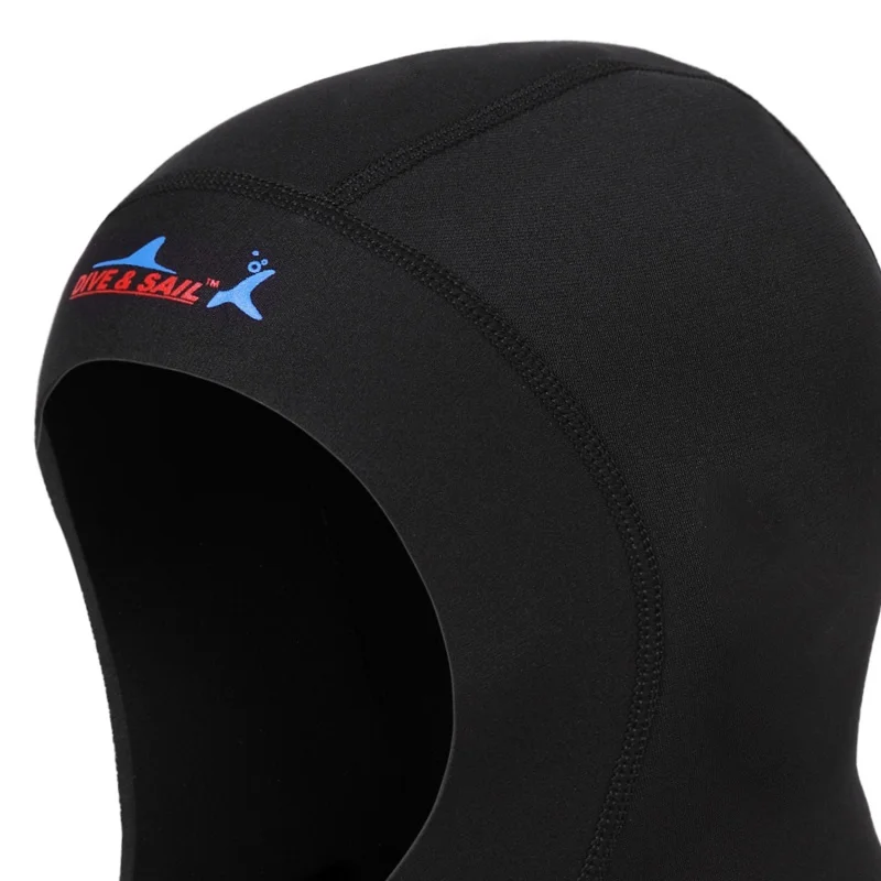 Зимний плавательный теплый защитный головной убор из неопрена для подводного плавания с плечом для подводного плавания, головной убор с капюшоном для шеи 3 мм
