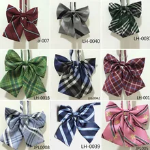 100 шт. JK галстук бабочка в полоску однотонная форма Воротник бабочка японский старшей школы обувь для девочек студентов опрятный шик