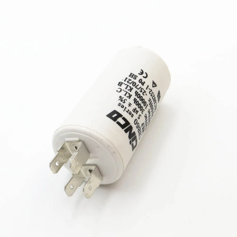 

CBB60 Motor Run Capacitors 5 UF 400 450 V 4pins SH DB Polypropylene Film Ac Water Pump electrical engine mfd mf VAC Volt
