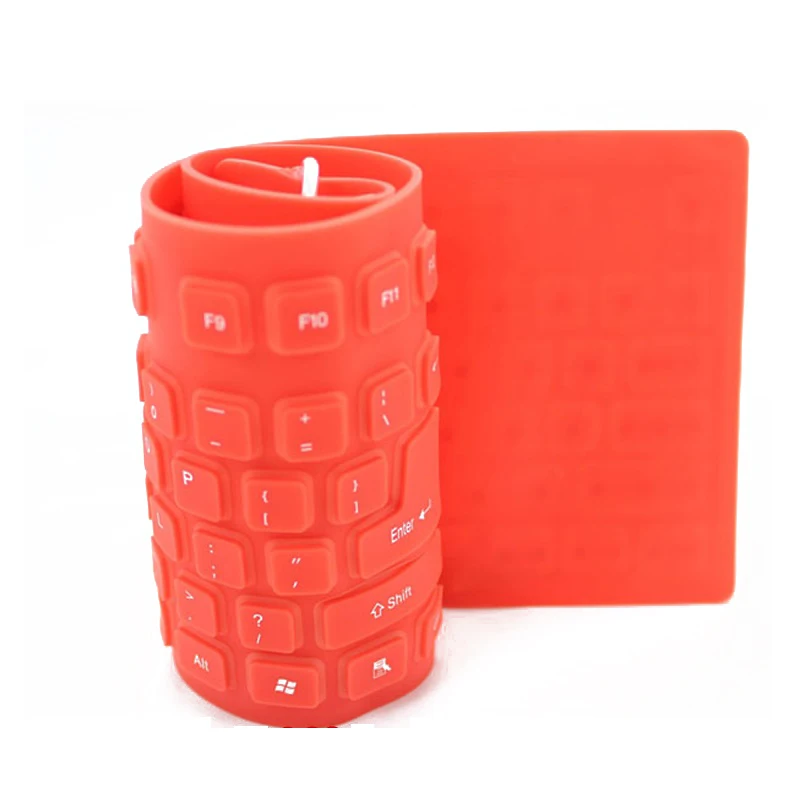 

Waterproof USB Wired Keyboard Soft Silicone Material 109 Keys Silent Light Portable Keyset For Travel And Home Office
