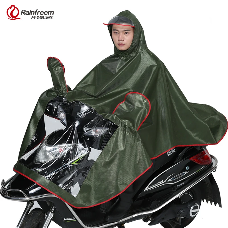 Rainfreem Men/Women Impermeable Motorcycle Raincoat Thick Double layer