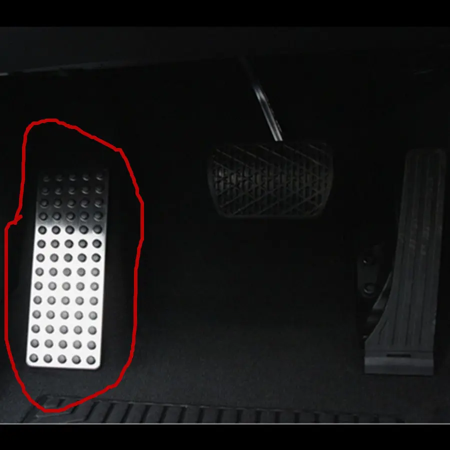 

Non-Slip Stainless Steel Car Foot Rest Pedal Fit For Mercedes-Benz A B C E S CLS SLK CLA GLA GLK ML W/3M STICKER