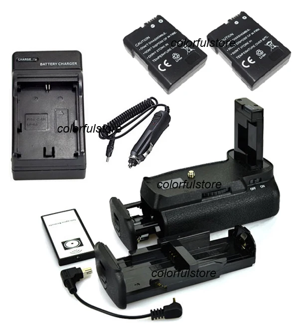 

Battery Handle Hand Grip For Nikon D3100 D3200 D3300 D5300 as MB-D31 MBD31+IR Remote +2 x EN-EL14+ Car Charger+AA Battery Holder
