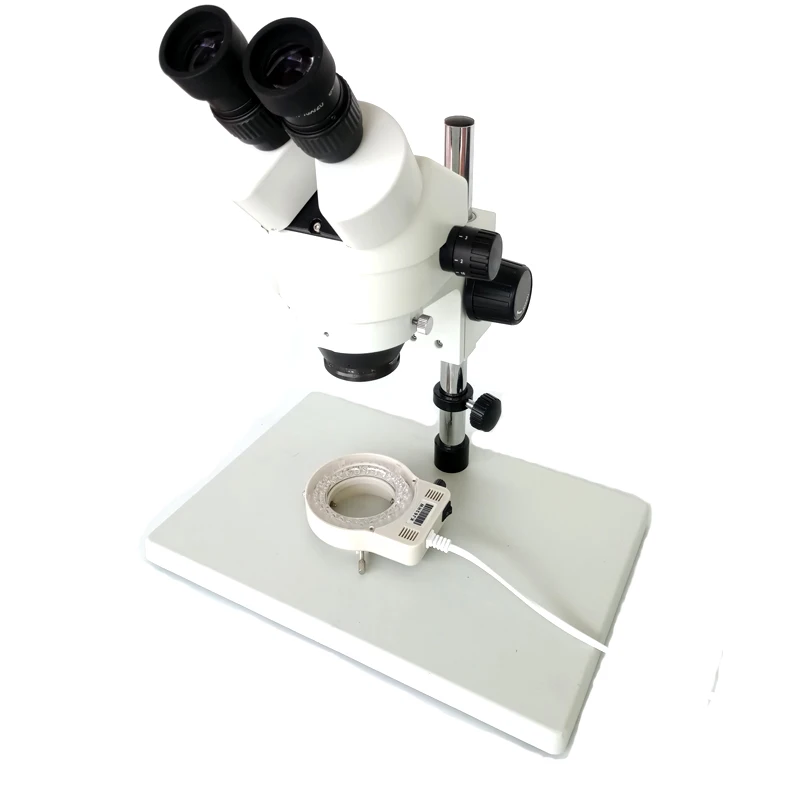 

Big table 7-45X Binocular stereo microscope 56 adjustable led lamp light sourcing for industrial BGA phone repair