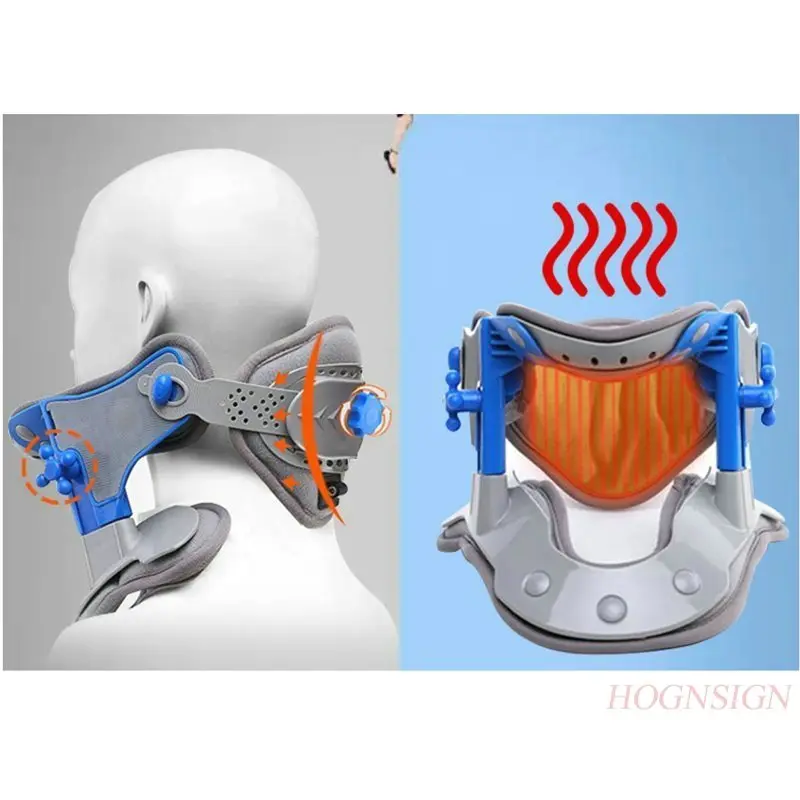 Шейное тяговое устройство для домашнего ухода за шеей позвонка коррекция носилки фиксированный взрослый Электрический горячий компресс шеи медицинский инструмент