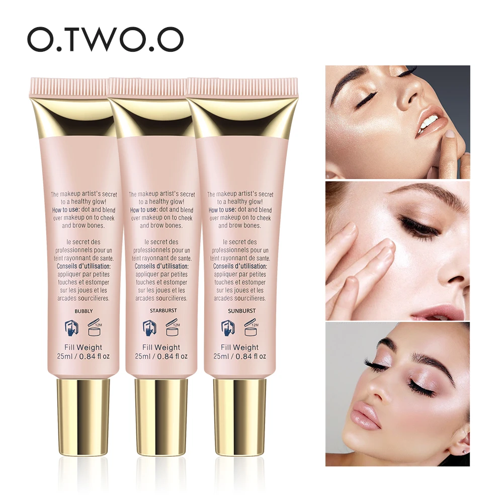 

O.TWO.O Illuminator Makeup Highlighter Cream Face Brighten Professional Shimmer Make Up Liquid Glow Bronzer & Highlighter 25ml