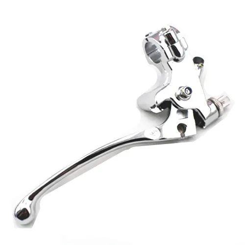 1" 25mm Chrome LEFT Handlebar Hand Controls Brake Clutch Skull Lever For Honda Shadow VT