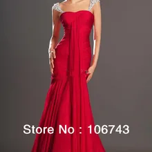 Длинные красный вечерние Макси дебютантка невесты Кристалл vestido de noiva formales Пром платье подружки невесты