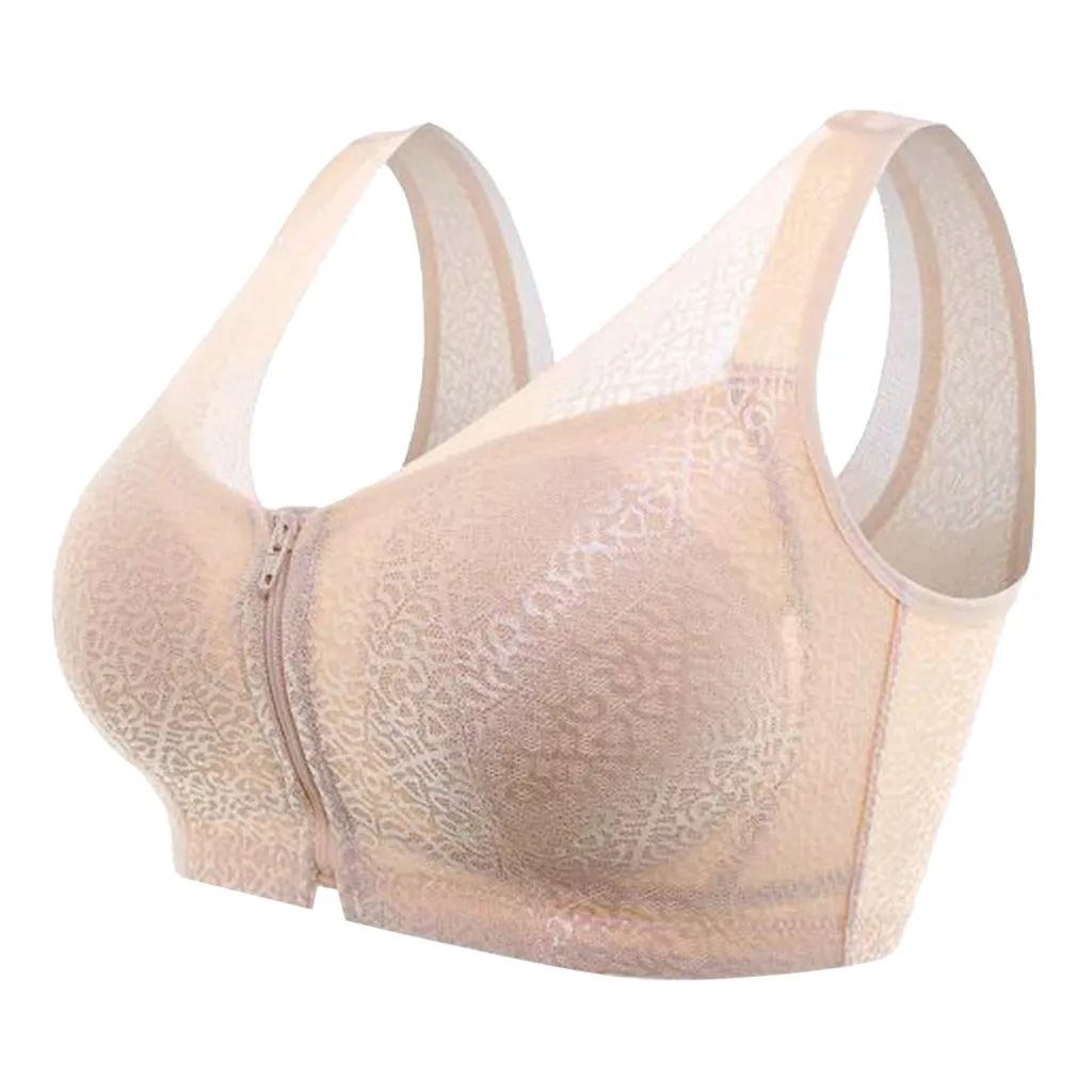

Plak Bh Front Zipper Polyester Closure Wirefree Extra Breathable Silk Bra The Gentle Bra Curve Push Up Bra 19July11 P30