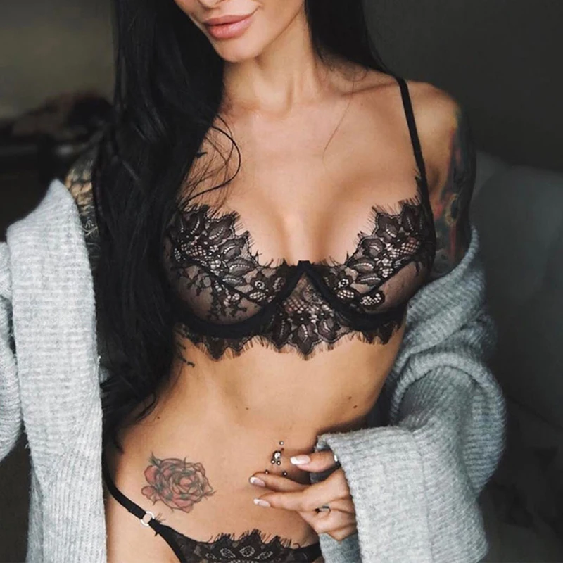 New Women Sexy Lingerie Lace Push Up Vest TopStraps Bra Hollow Out Panties Bra set Underwear Women Lingerie New Women Sexy Lingerie Lace Push Up Vest TopStraps Bra Hollow Out Panties Bra set Underwear Women Lingerie