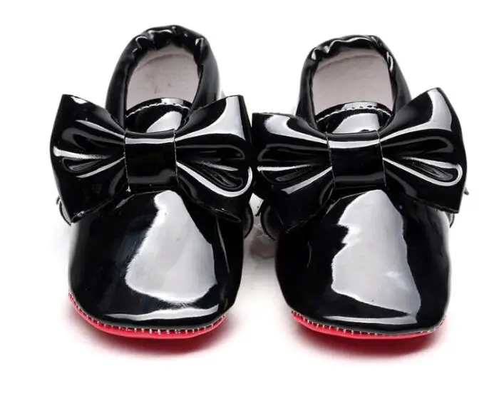 

2019 New hot sale Red sole Pu patent Leather Baby Moccasins Baby Shoes Newborn first walker Infant Crib bebe Shoes 0-2 years