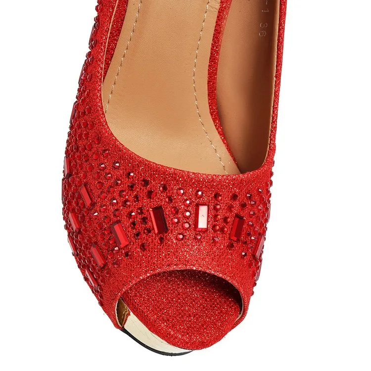 Новые модные летние туфли на очень высоком каблуке с открытым носком, пикантные красные женские свадебные туфли со стразами, туфли золотистого цвета для невесты, женская обувь