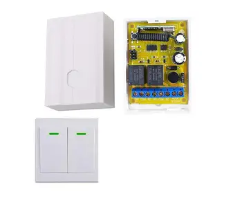 

86 Wall stick remote DC 12V 24V 2 CH 2CH RF Wireless Remote Control Switch System,Transmitter garage door gate lamp