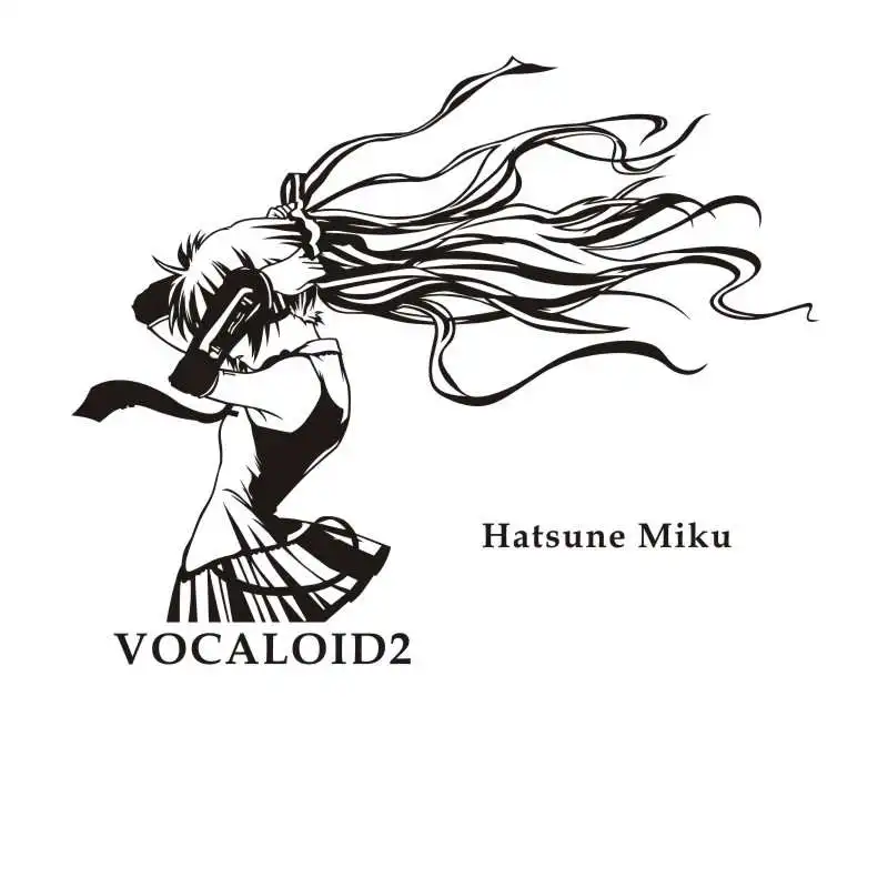 Dctal Anime Hatsune Miku Decal Cartoon Car Sticker Vinyl Wall Stickers Decor Home Decoration