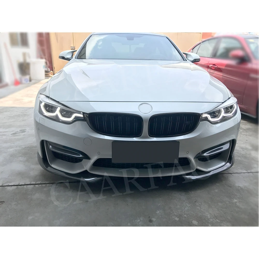 Передний бампер FogLamp Угловые разветвители накладки для BMW 3 4 Серии F80 M3 F82 F83 M4- карбоновая рамка противотуманных фар