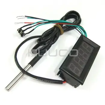 

Digital Voltmeter/Thermometer/Clock Multifunction Digital Meter/Panel Meter DC12V 24V Blue Led Display Multimeter/Monitor/Tester