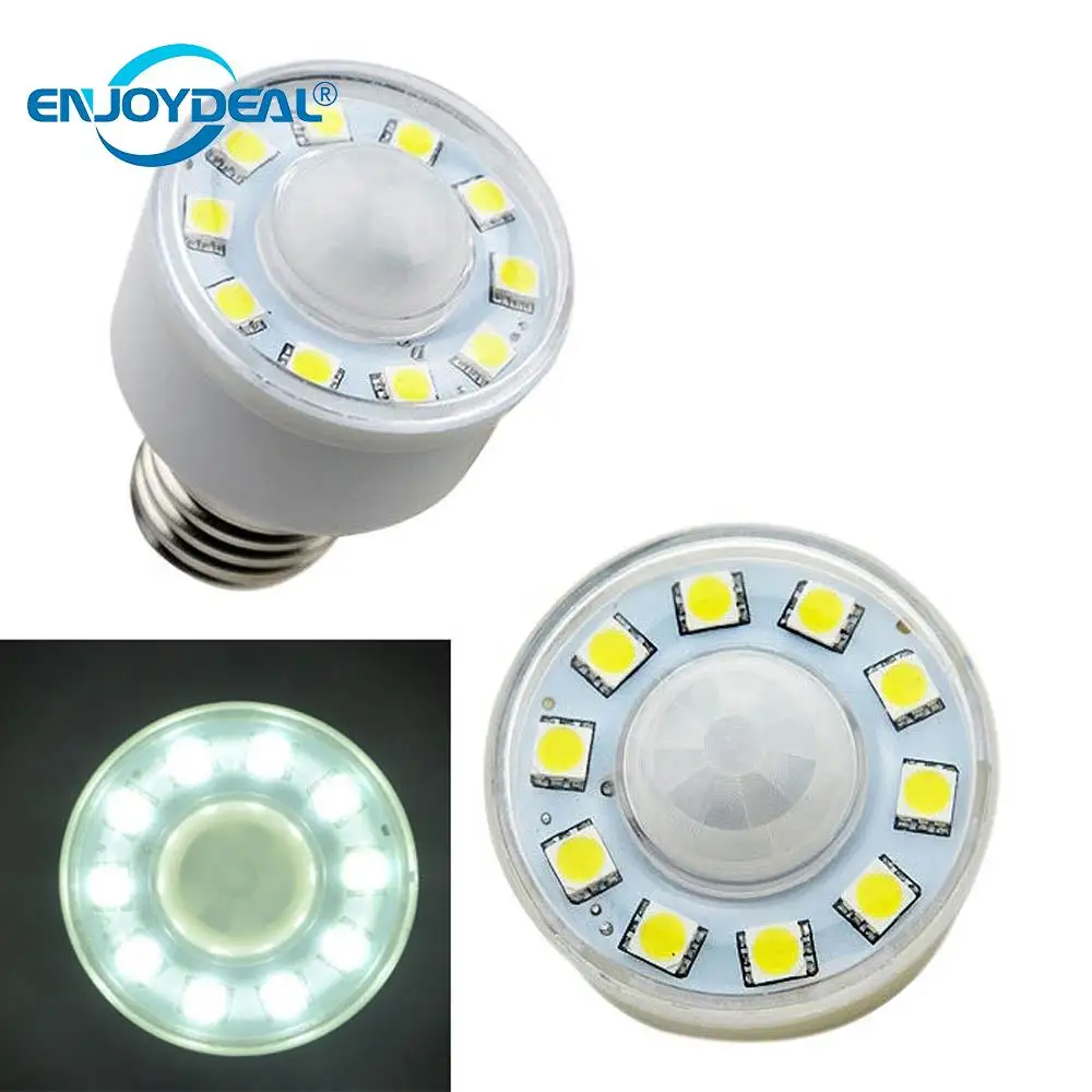 Новый Автоматический Инфракрасный датчик движения PIR E27 3 Вт 5050 SMD 10LED
